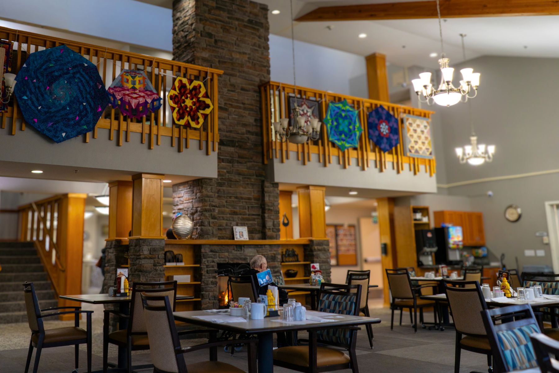 dining room in Corvallis caring place for senior care services